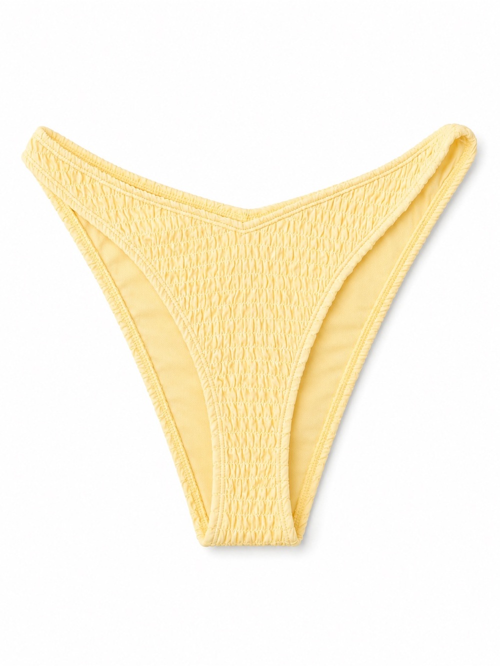 wild fable Yellow Textured High-Cut Bikini Bottom